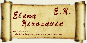 Elena Mirosavić vizit kartica